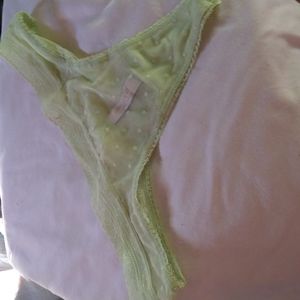 Never worn brand new lime green Victoria's Secret thong small